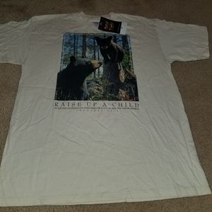 1992 NEW Christian Proverb 22:6 Bear Tee Mens L